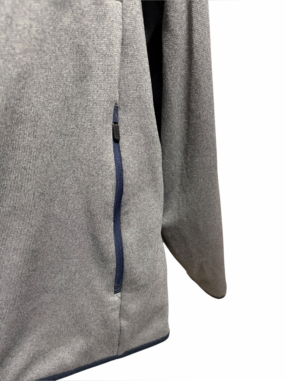 Untuckit Tyrus Mixed Media 1/4 Zip Pullover Gray Navy Size Medium - Picture 3 of 7